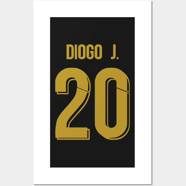 Diogo Jota Gold Wall Art by Alimator